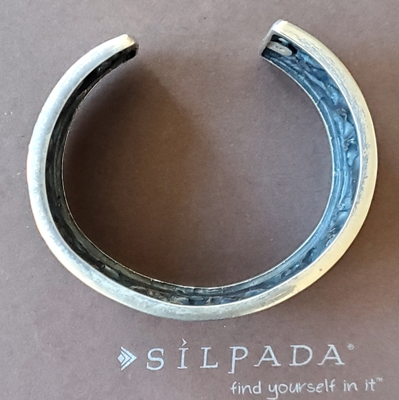 Vintage Silpada Ornate Scroll Vine Sterling Silver Wide Cuff Bracelet B1475 - Picture 14 of 14